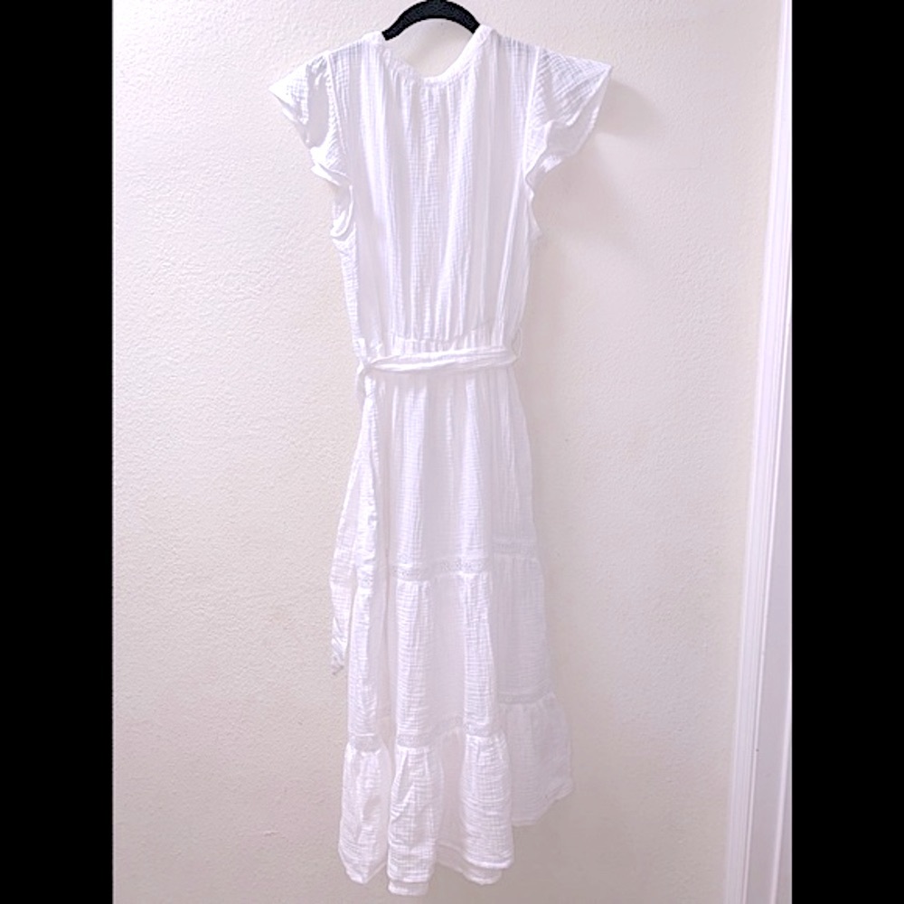 NWT Magaschoni Organic Cotton Tiered Midi Dress - Picture 6 of 8